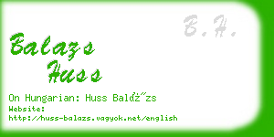 balazs huss business card